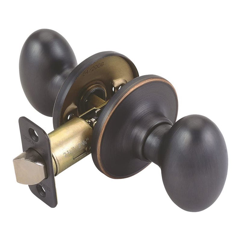 Design House Egg Passage Door Knob for Hall and Closet, Fits Standard Doors, Oil Rubbed Bronze â€“ Design House, 750570 - Image 1